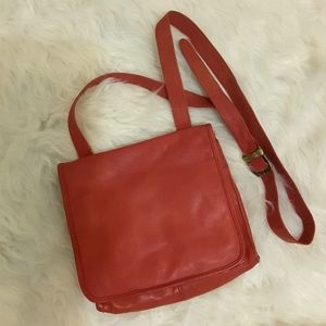 Red Leather Crossbody Purse